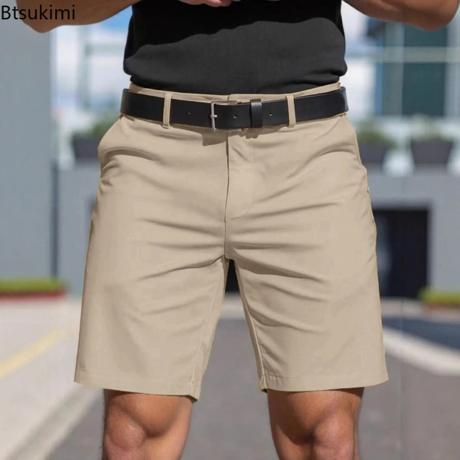 Shorts Chino Slim - 여름 신상 남성 솔리드 슬림 치노