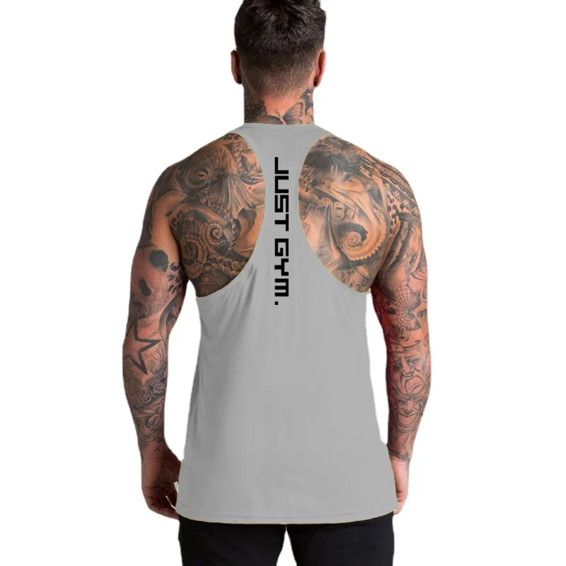 Tank Top Muscle - 체육관 스포츠 남성용 보디빌딩 근육 티셔츠,