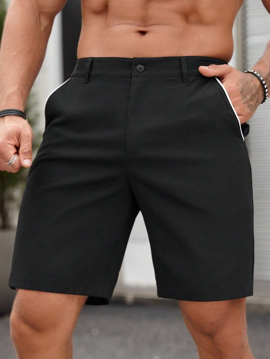 Shorts Chino Slim - 남성 패션 슬림핏 치노 반바지 클래식