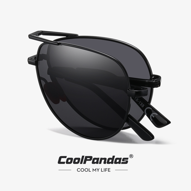 Sunglasses Aviator Polarized - CoolPandas 남성용 패션 접이식 선글라스 항공