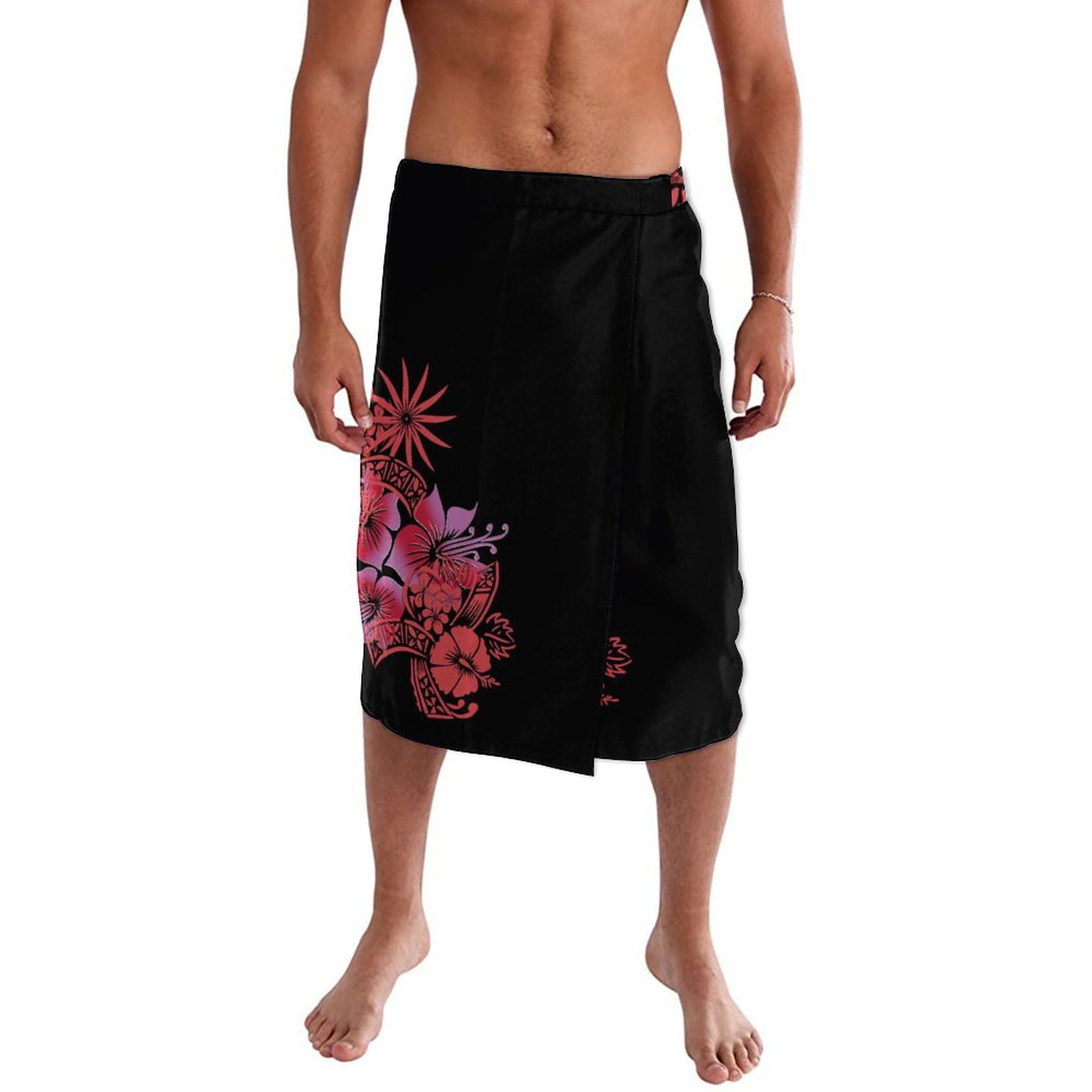 Sarong Men Wrap - 하와이안 에스닉 스타일 남성 랩 드레스