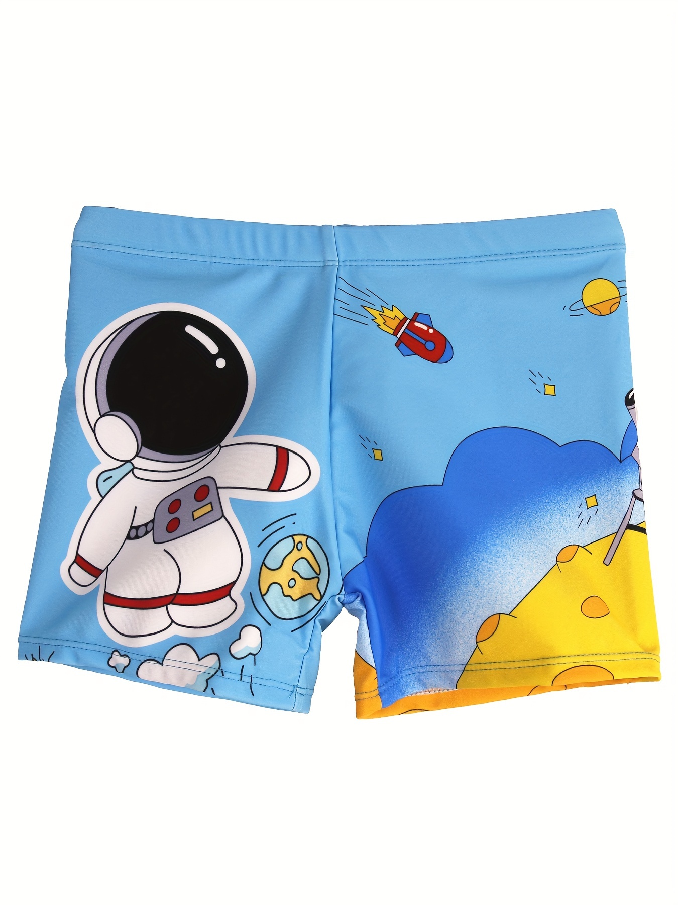 Swim Trunk Quick Dry - 만화 우주 비행사 패턴 소년을위한 빠른