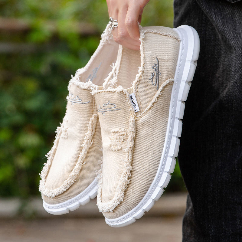 Espadrille Slip On - 남성용 캔버스 신발, 통기성 에스파듀 슬립온