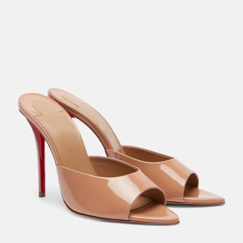 Casual Sandal Leather - 여성용 신발 새로운 뾰족한 오픈 토
