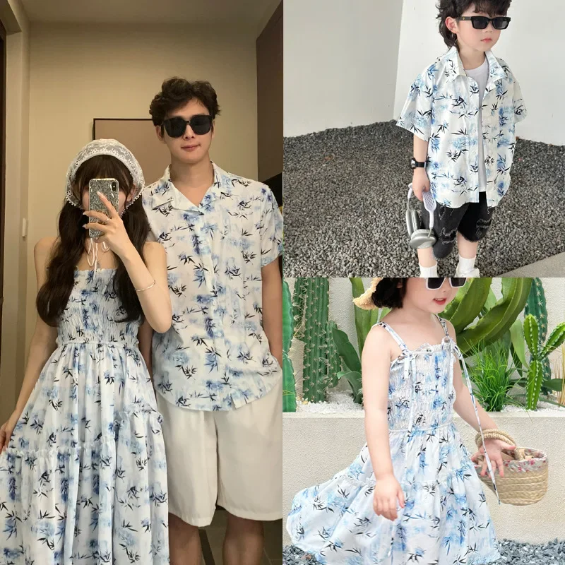Resort Shirt Floral - 리조트 커플 룩 부모와 자녀 여름
