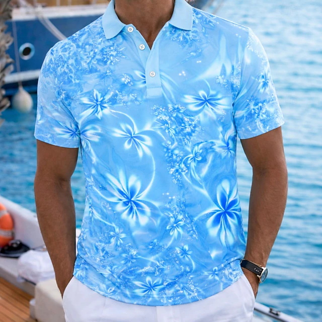 Resort Shirt Floral - 2026 여름 리조트 스타일 그린 네온