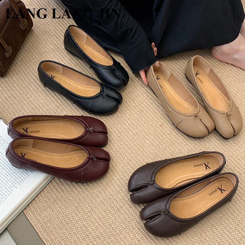 Espadrille Slip On - 스프링 스플릿 토 여성 발레 플랫