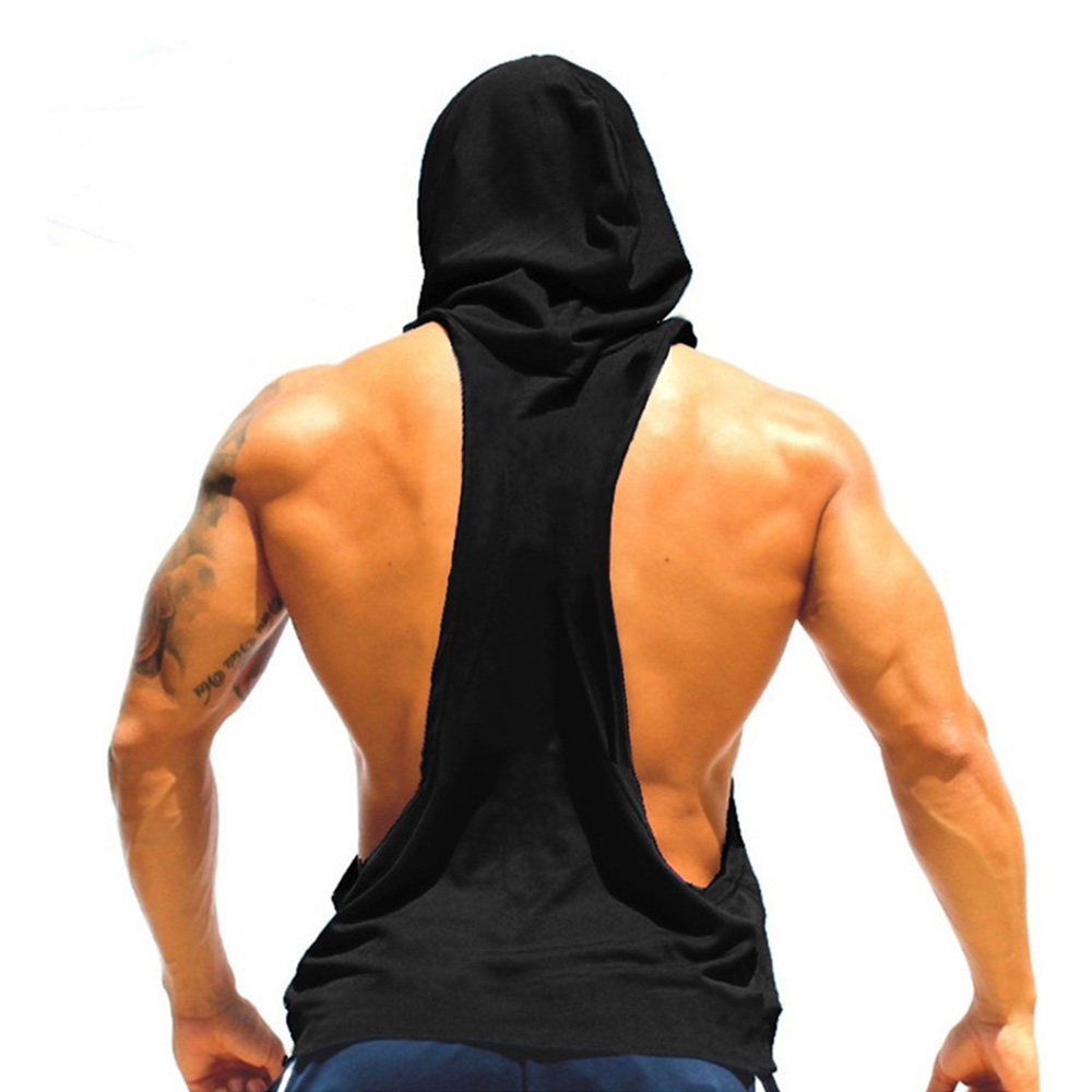 Tank Top Muscle - 남성용 보디 빌딩 후드 탱크 탑,