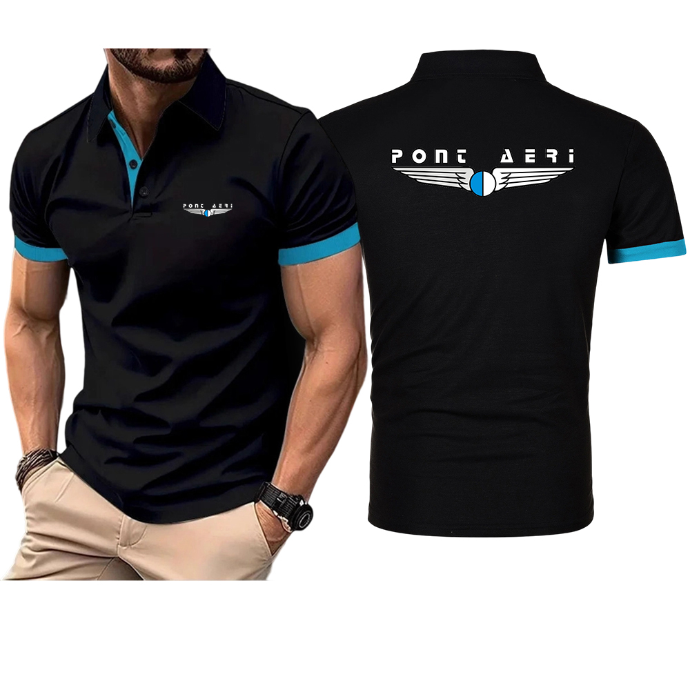 Polo Shirt Pique - 디스코 로고 폰트 아에리 CH 남성