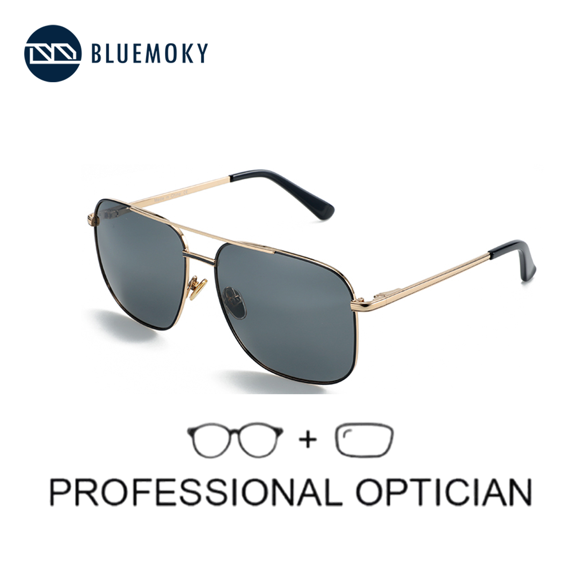 Sunglasses Aviator Polarized - BLUEMOKY Aviator 편광 처방 선글라스 더블