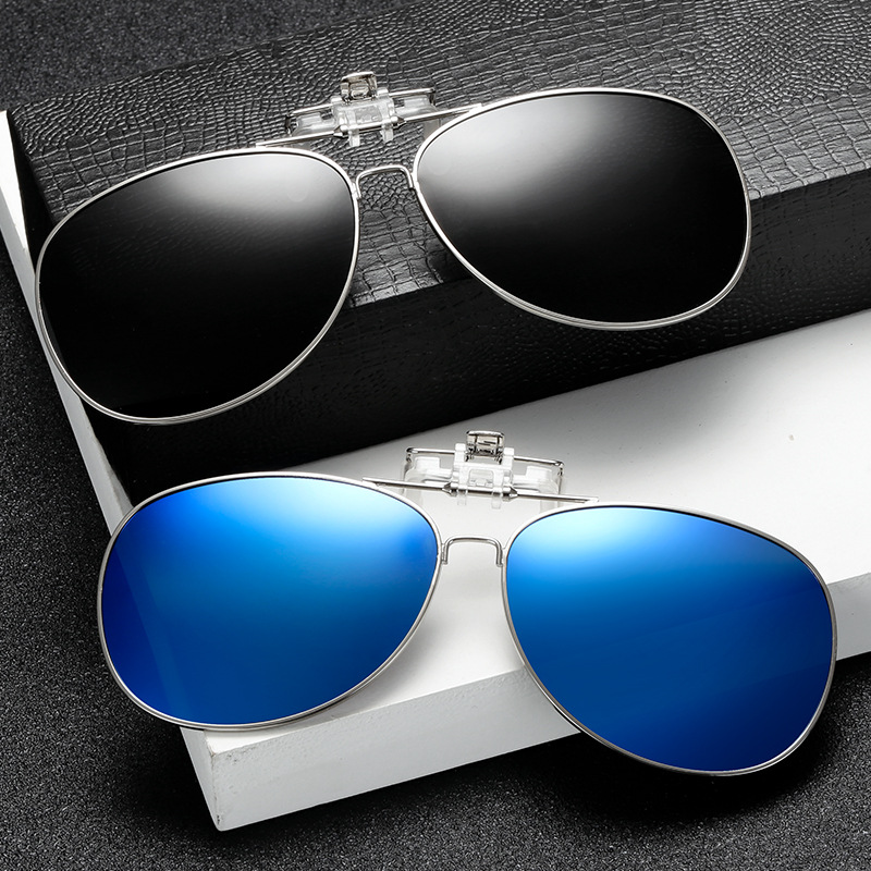 Sunglasses Aviator Polarized - 편광 선글라스 안경에 렌즈 클립 야간