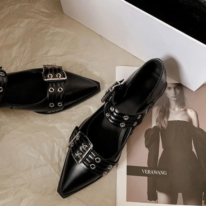 Casual Sandal Leather - 여성 신발 디자이너 럭셔리 로우 힐