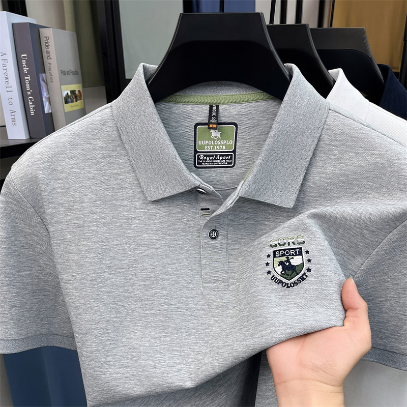 Polo Shirt Pique - 남성용 폴로 셔츠 반팔 자수 피케