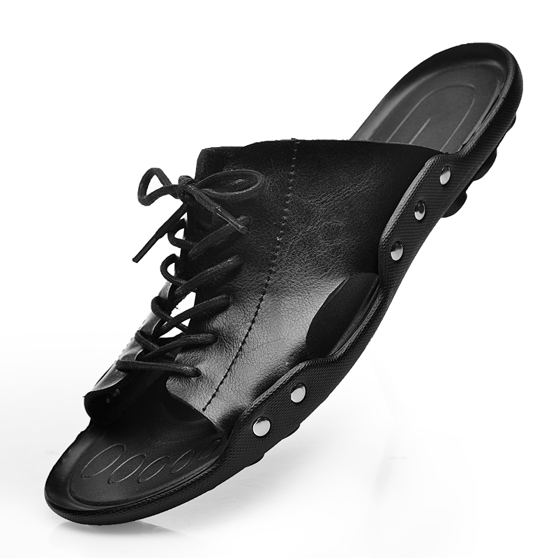 여름 조수 남성 슬리퍼 영국 패션 남성 샌들 정품 소가 - Flip Flop Leather Men 리뷰 및 가격