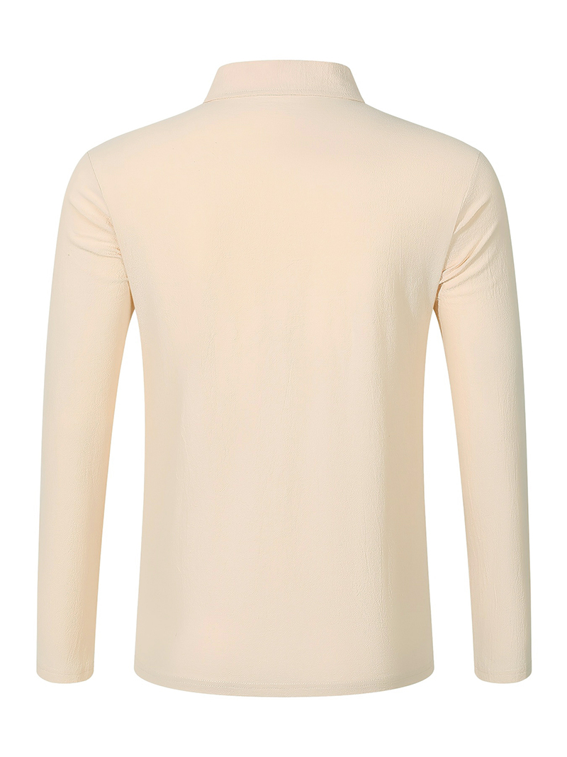 남성용 린넨 혼방 긴팔 폴로 셔츠, 가슴 패치, 통기성 - Linen Shirt Breathable 리뷰 및 가격