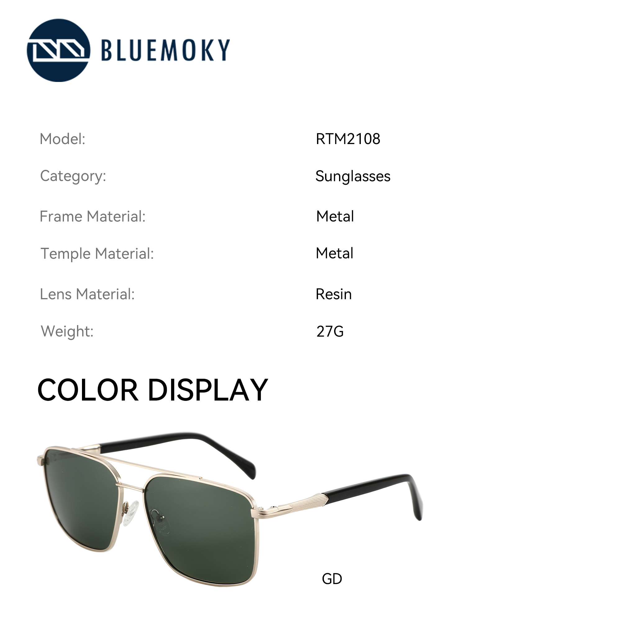 BLUEMOKY L 사이즈 패션 금속 비행가 처방 선글 - Sunglasses Aviator Polarized 리뷰 및 가격