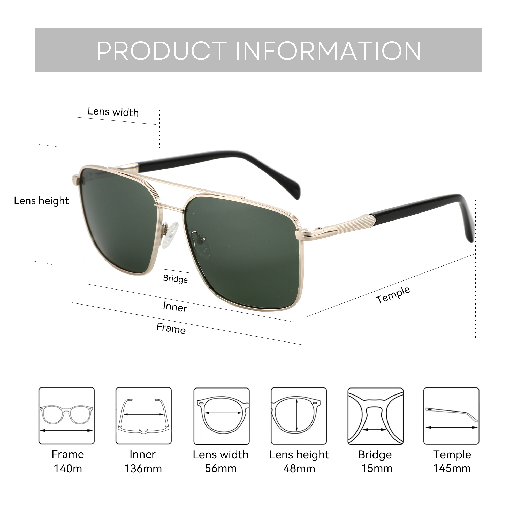 BLUEMOKY L 사이즈 패션 금속 비행가 처방 선글 - Sunglasses Aviator Polarized 리뷰 및 가격