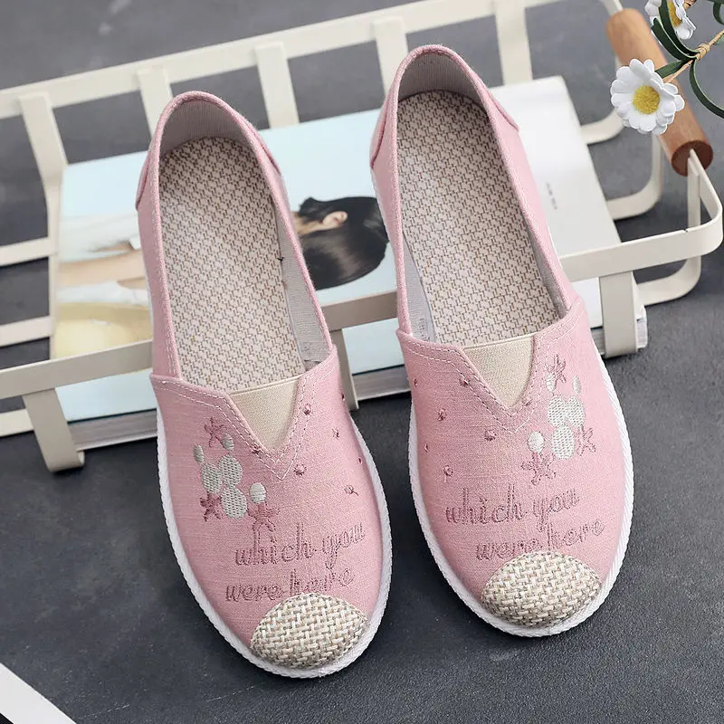 귀여운 슬립온 라운드 토 여성 신발 캔버스 에스파드리유 - Espadrille Slip On 리뷰 및 가격