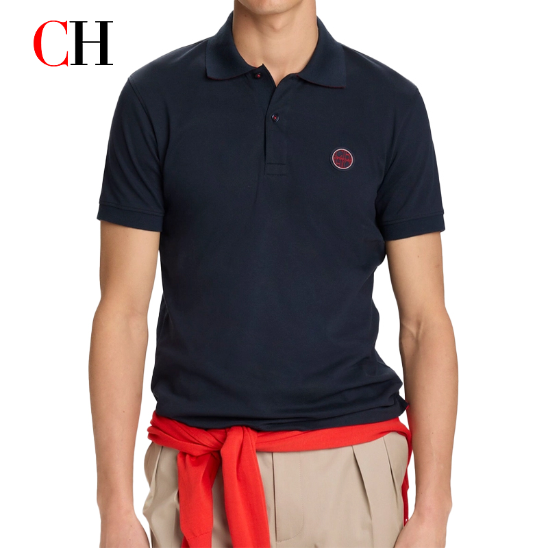 CH 레드 액센트 원형 고무 패치 좌쪽 가슴 프리미엄  - Polo Shirt Pique 리뷰 및 가격