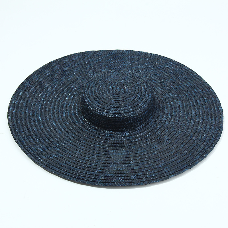 15cm 와이드 브림 밀짚 모자 여성용 플랫 탑 여름  - Bucket Hat Straw 리뷰 및 가격