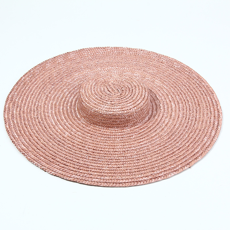 15cm 와이드 브림 밀짚 모자 여성용 플랫 탑 여름  - Bucket Hat Straw 리뷰 및 가격