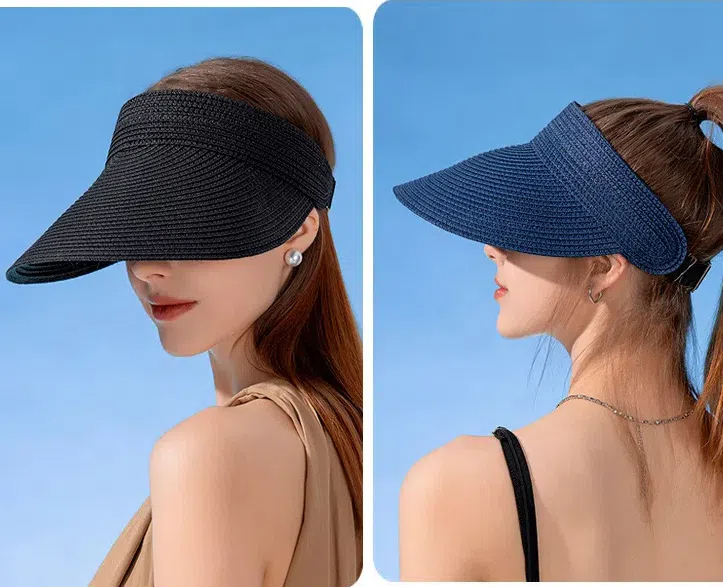 여성용 UPF50 와이드 브림 태양 모자 여름 바이저  - Bucket Hat Straw 리뷰 및 가격