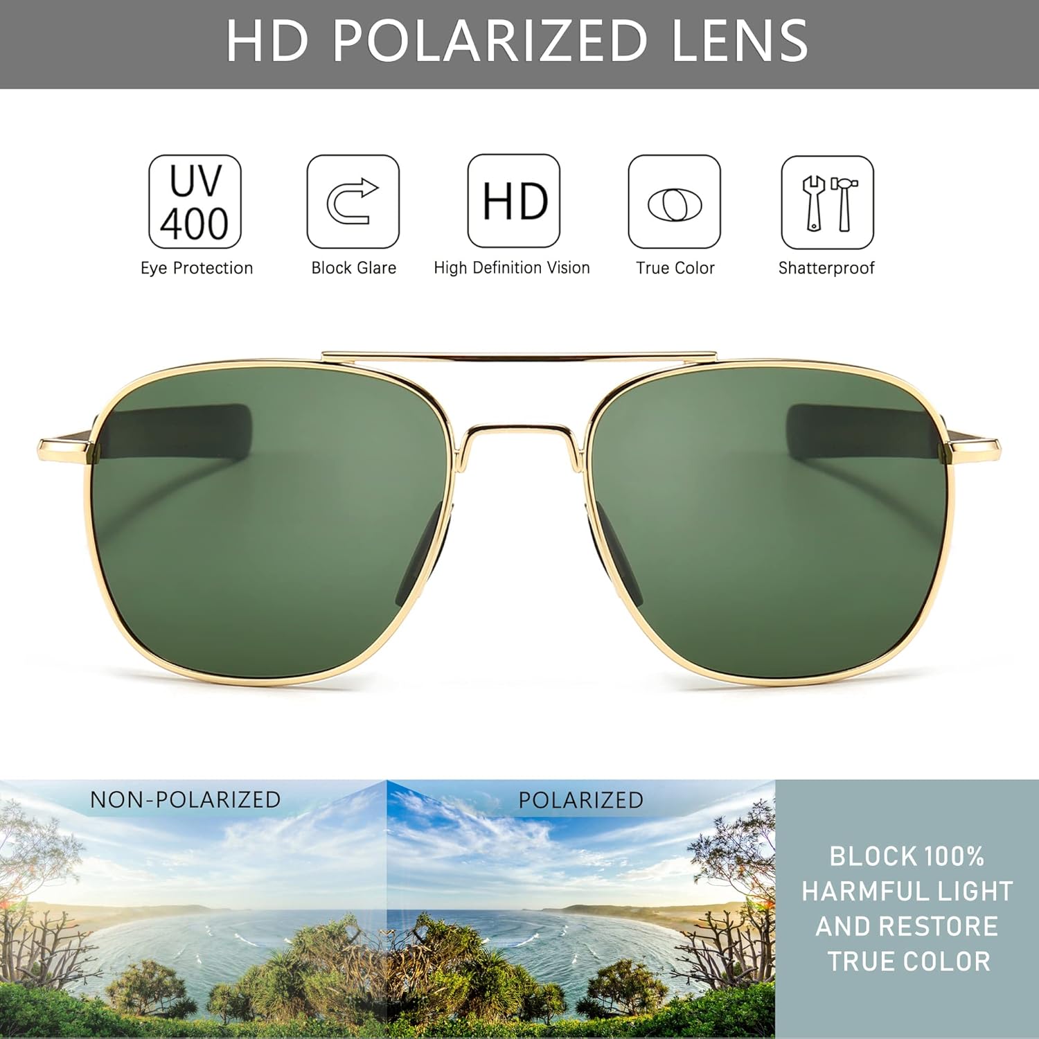 남성용 밀리터리 스타일 편광 항공 선글라스 (베이어닛  - Sunglasses Aviator Polarized 리뷰 및 가격