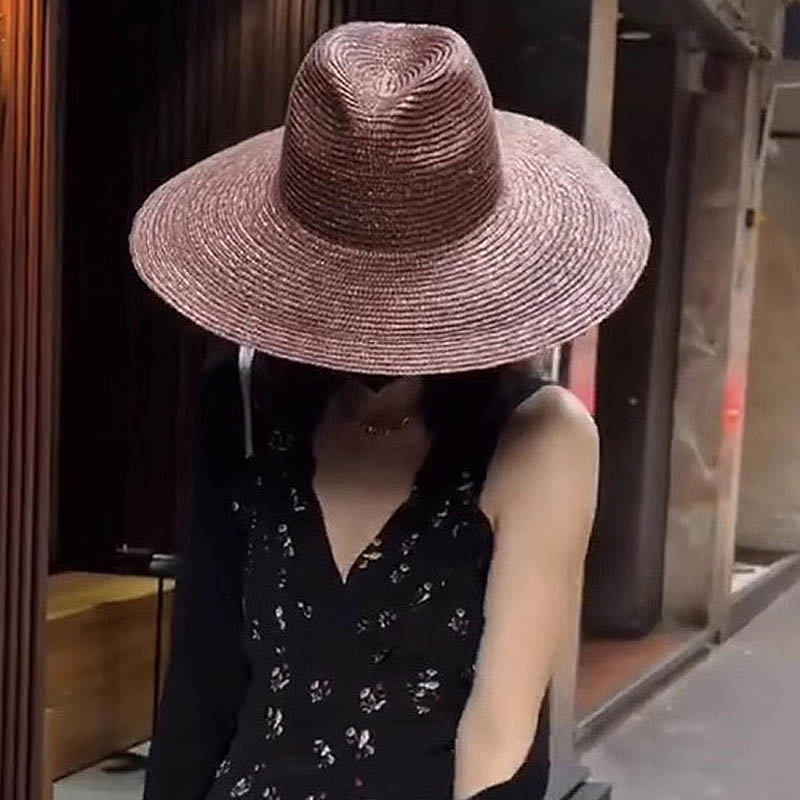 여성용 파나마 밀짚 모자, 대형 챙, 하이 엔드 밀짚  - Bucket Hat Straw 리뷰 및 가격