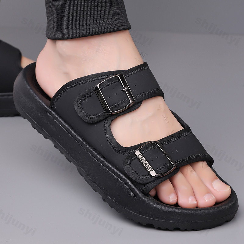 남자 슬리퍼 2025 여름 통기성 야외 비치 샌들 미끄 - Flip Flop Leather Men 리뷰 및 가격