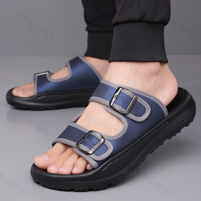 남자 슬리퍼 2025 여름 통기성 야외 비치 샌들 미끄 - Flip Flop Leather Men 리뷰 및 가격