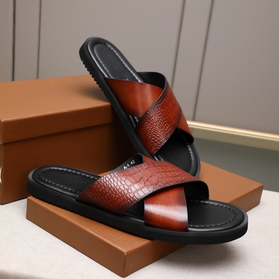 명품 브랜드 남성 수제 패션 샌들 휴가 선물 하우스 슬 - Flip Flop Leather Men 리뷰 및 가격