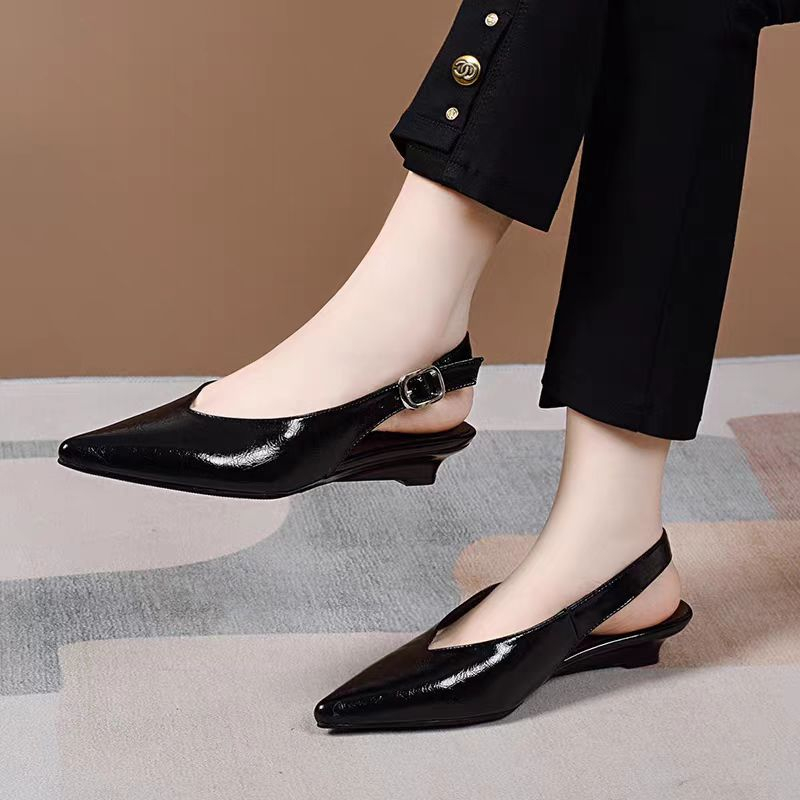 여성 샌들 여름 2026 신상 스타일리쉬 포인티드 웨지 - Casual Sandal Leather 리뷰 및 가격