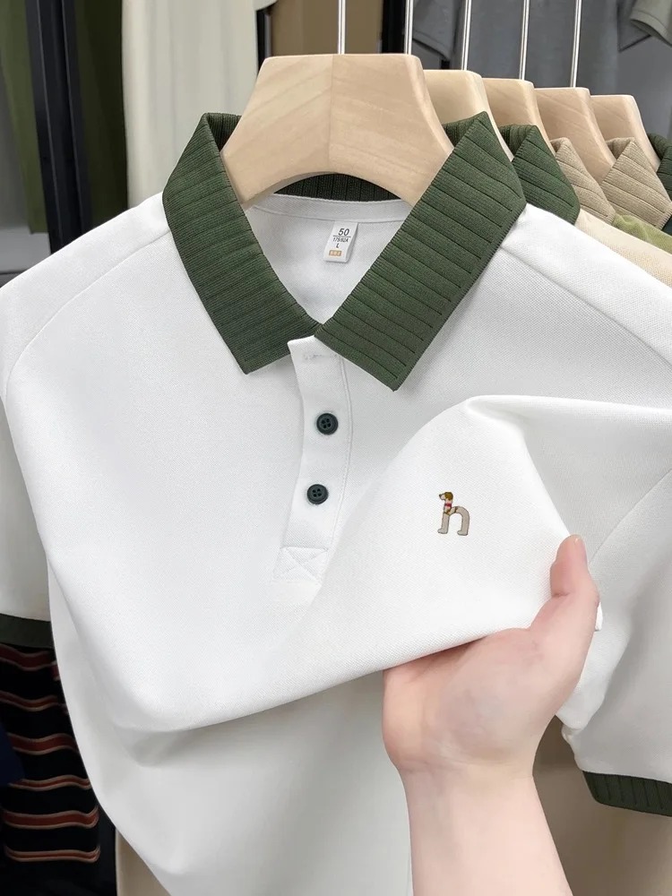 럭셔리 브랜드 남성 반팔 폴로 셔츠 여름 패션 히트 오 - Polo Shirt Pique 리뷰 및 가격