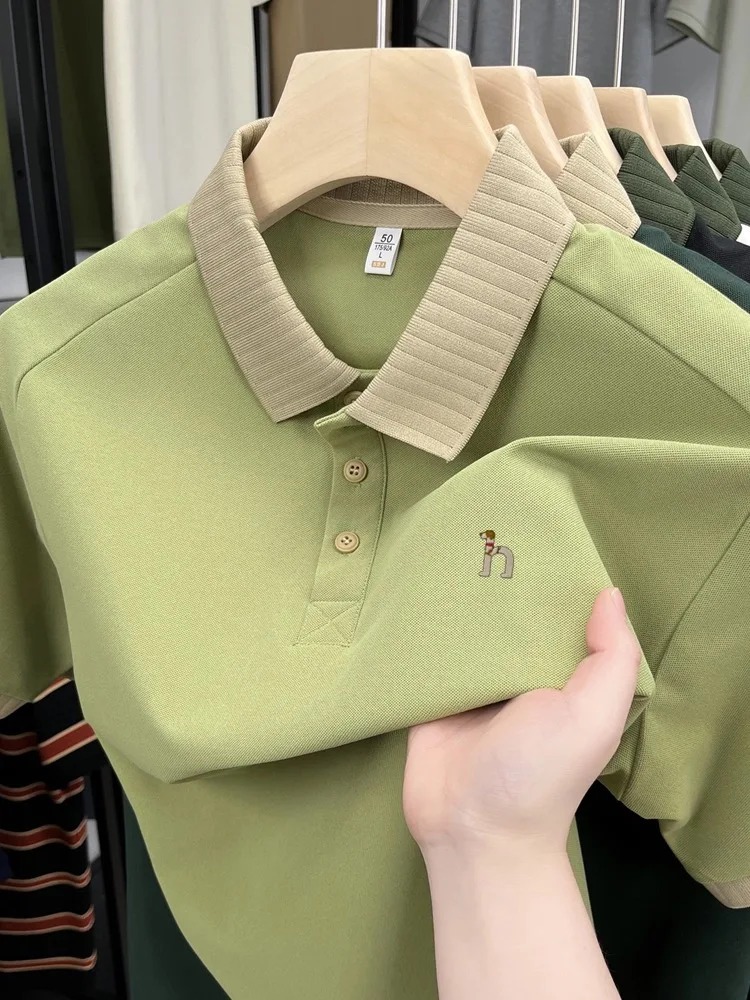 럭셔리 브랜드 남성 반팔 폴로 셔츠 여름 패션 히트 오 - Polo Shirt Pique 리뷰 및 가격