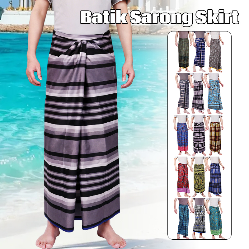 남녀 공용 바틱 사롱 스커트 에스닉 다이 원피스 드레스 - Sarong Men Wrap 리뷰 및 가격