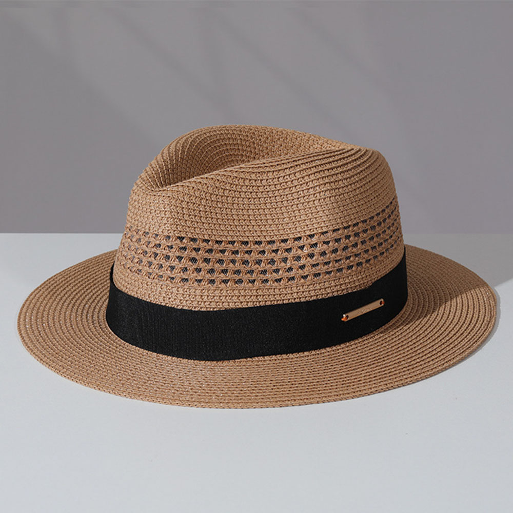 클래식 밀짚모자 여름 남성 파나마 밀짚모자 도매 심플  - Bucket Hat Straw 리뷰 및 가격