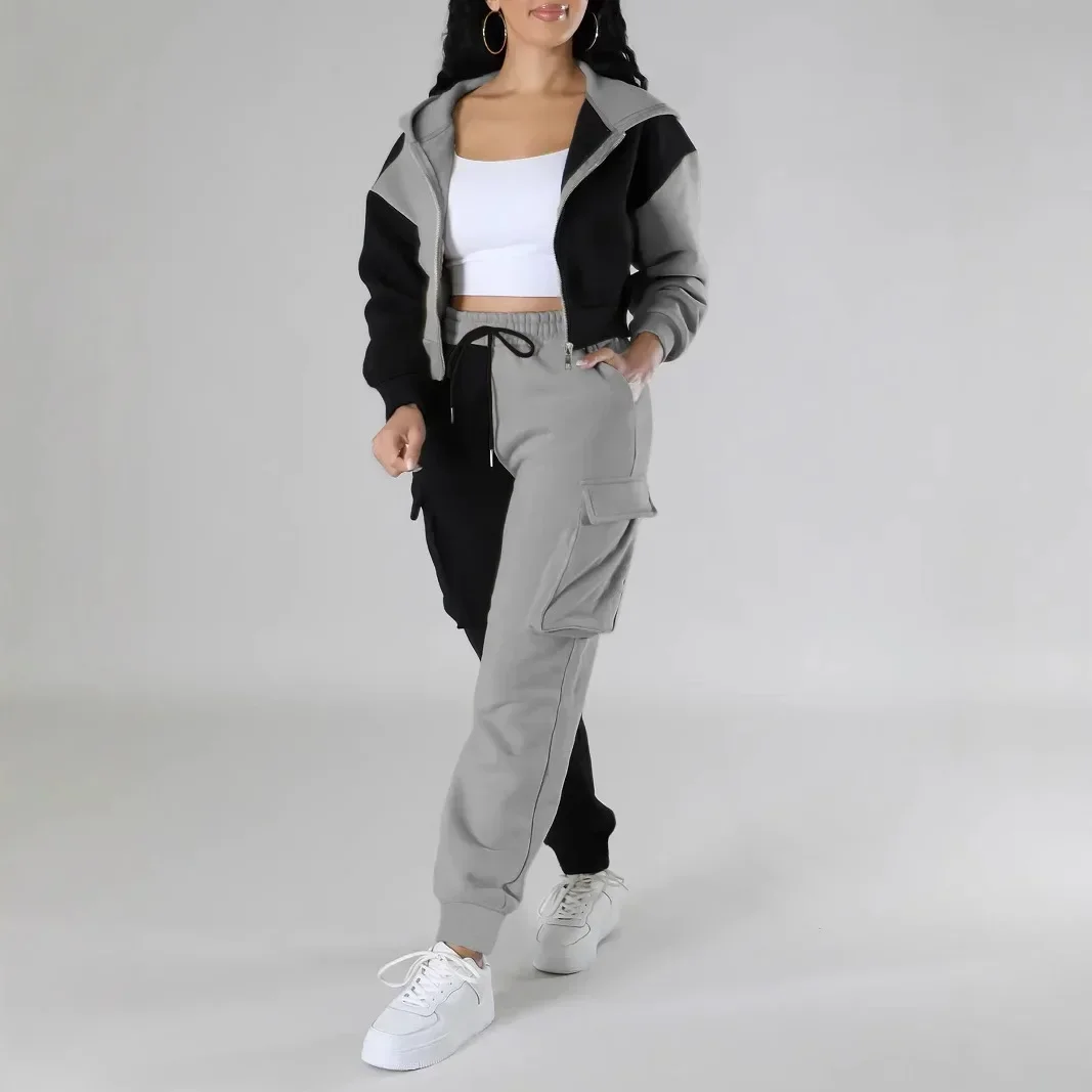 여성 느슨한 가을 겨울 두 조각 정장 매칭 세트 까마귀 - Short Linen Drawstring 리뷰 및 가격