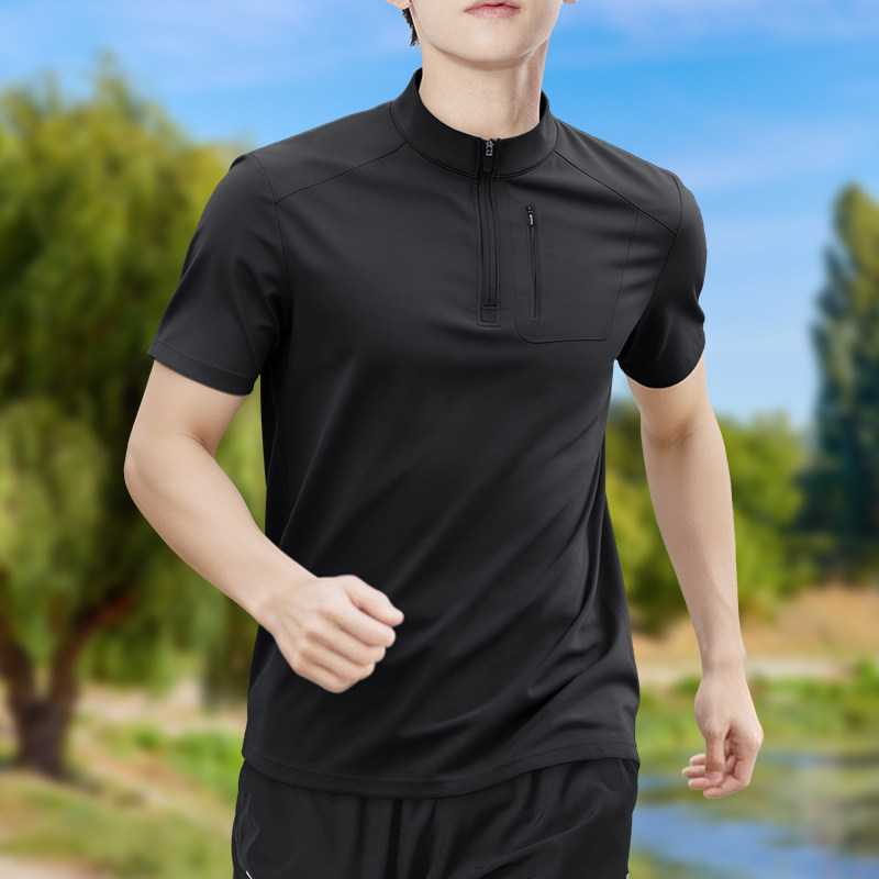 남성 하프집업 하이 스트레치 퀵 드라이 반팔 티셔츠 통 - Shirt Camp Collar 리뷰 및 가격