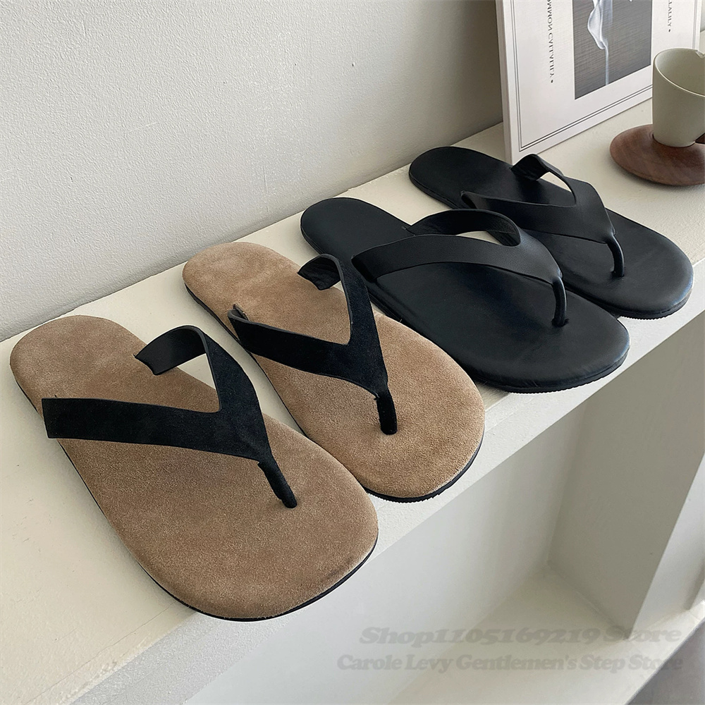 빈티지 스타일 소가죽 클립온 플립플랍 남성 여름 신상  - Flip Flop Leather Men 리뷰 및 가격