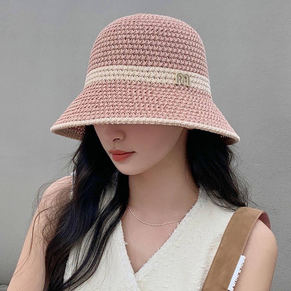 패션 우아한 활 어부 모자 자외선 차단 접이식 여자 태 - Bucket Hat Straw 리뷰 및 가격