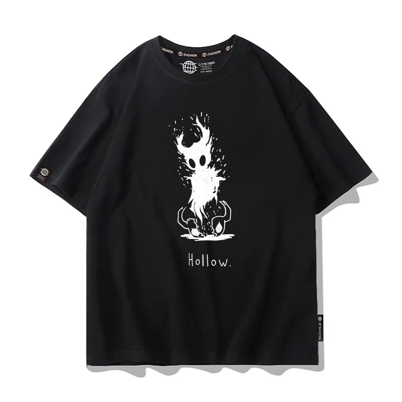 Hollow Knight 여름 반팔 크루넥 티셔츠 애니 - Tee Graphic Print 리뷰 및 가격