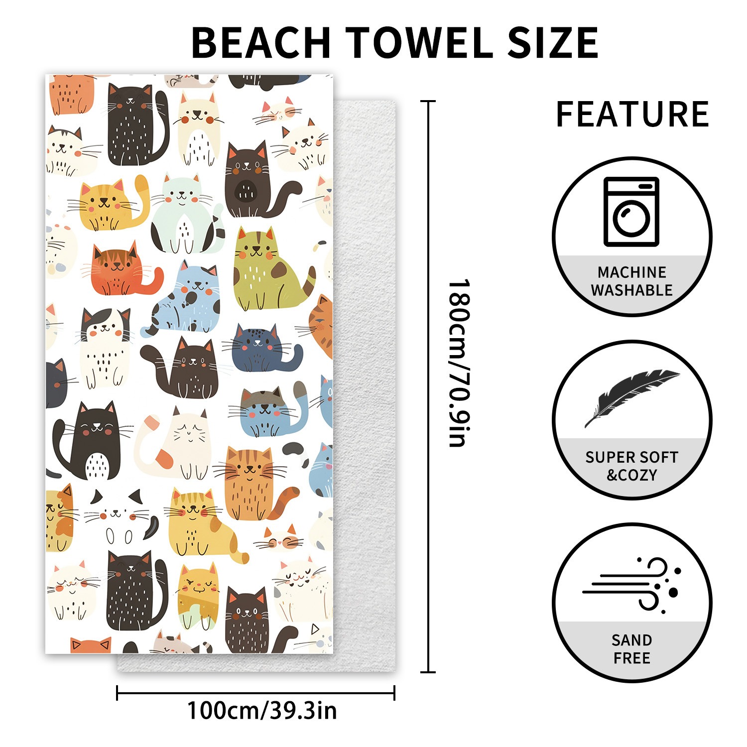 1PC 대형 비치 담요 마이크로 화이버 목욕 타올 피트 - Beach Towel Large 리뷰 및 가격