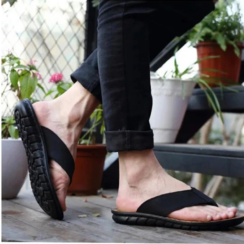 로마 레트로 남성 슬리퍼 단색 클립토 신상 남성 휴가  - Flip Flop Leather Men 리뷰 및 가격