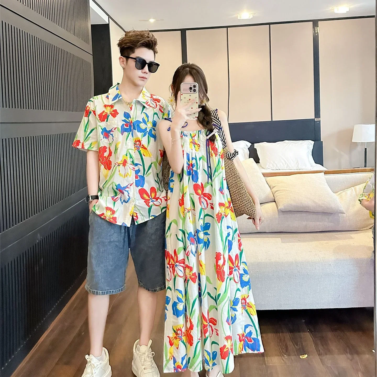 VacationClothes 한국 엄마와 딸 리조트 소 - Resort Shirt Floral 리뷰 및 가격