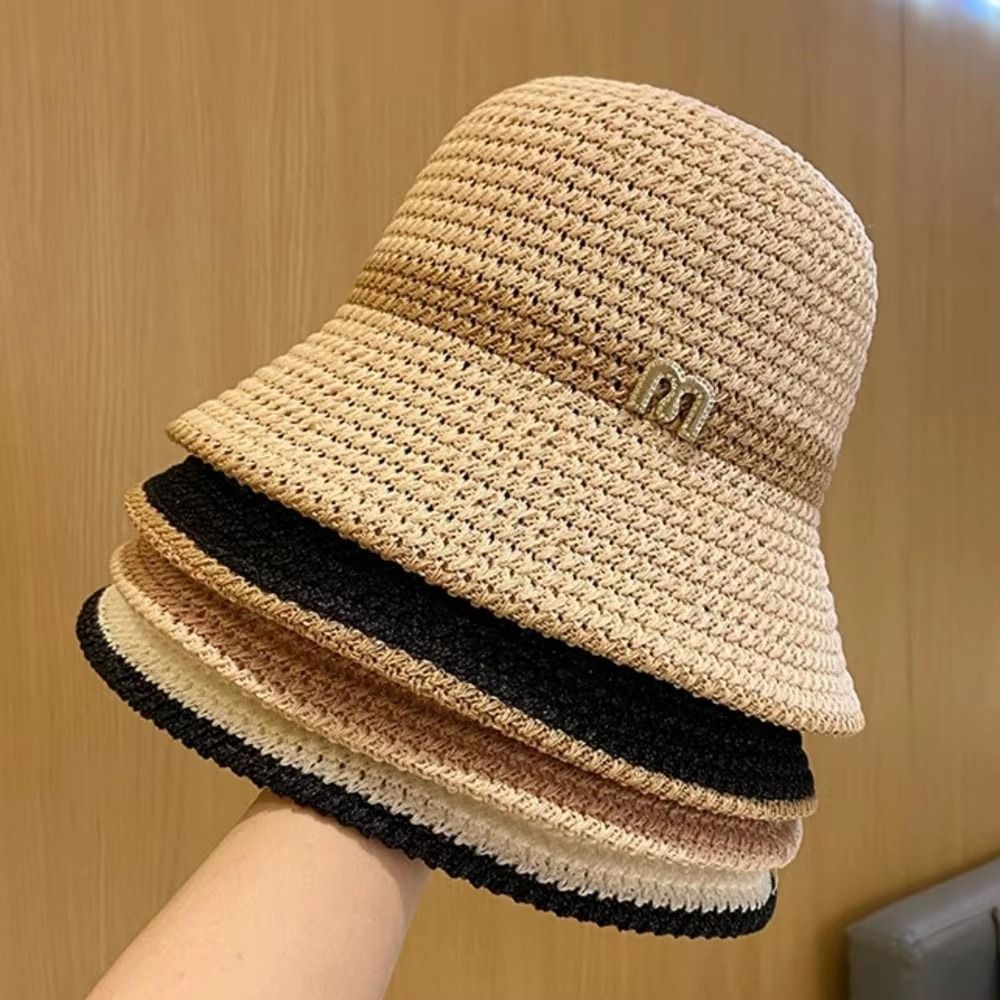 우아한 활 어부 모자 접이식 넓은 챙 여자 태양 모자  - Bucket Hat Straw 리뷰 및 가격