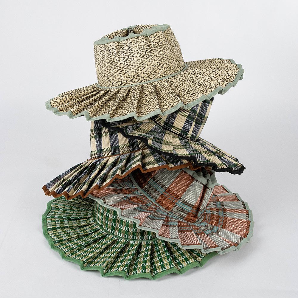 USPOP 패션 접이식 플리츠 빨대 모자, 큰 챙이 달 - Bucket Hat Straw 리뷰 및 가격